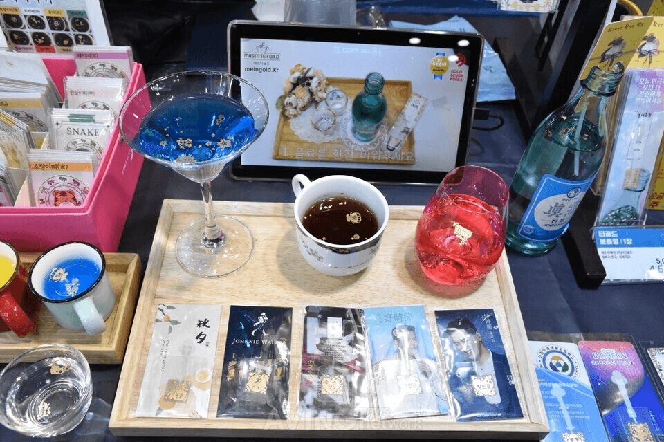 Products featuring ME IN GOLD’s gold foil technology | Photo by AVING News